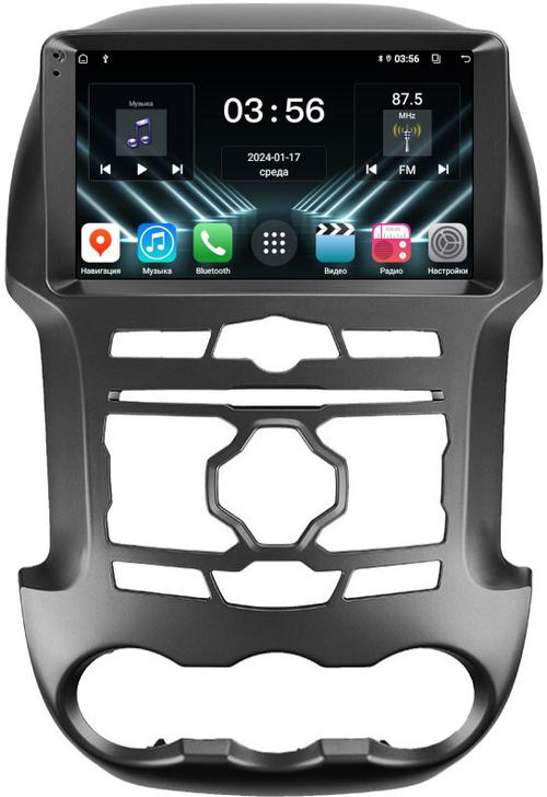 Магнитола для Ford Ranger 3 2011-2015 (рамка тип 1) - FarCar S280 монитор 9.5" IPS на Android 13, CarPlay
