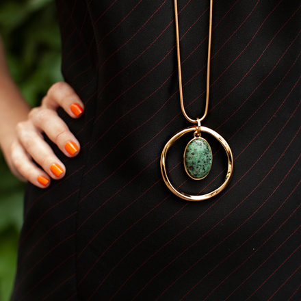 Колье Fiore Luna SERPENTINE STONE LN5134 G/G