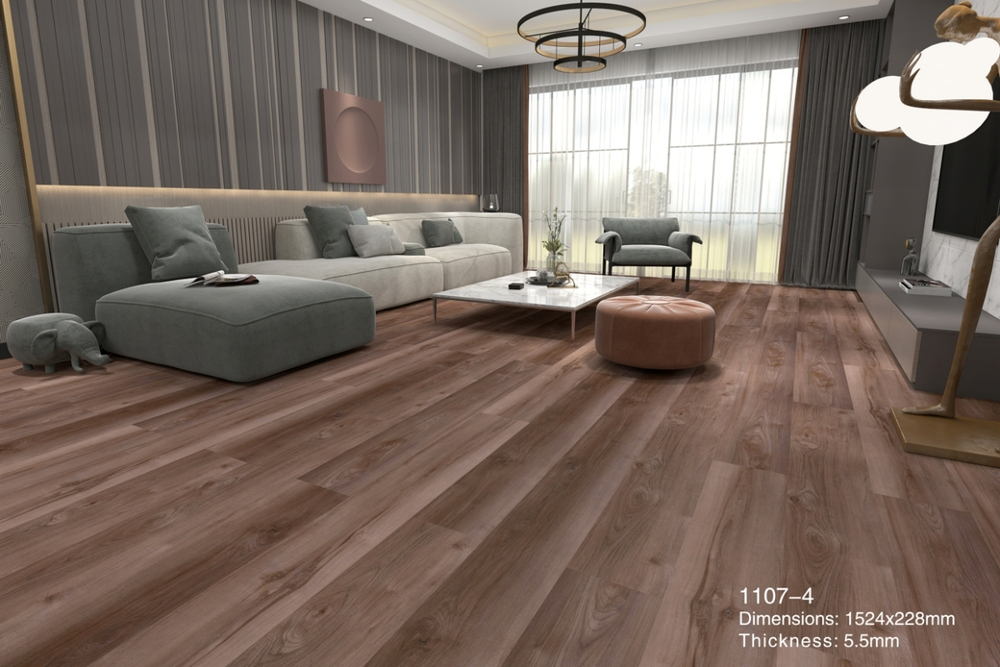 Каменно-полимерная плитка (SPC) Орех Толедо(подложка IXPE) - Магазин напольных покрытий в Екатеринбурге. MAXI ПОЛ