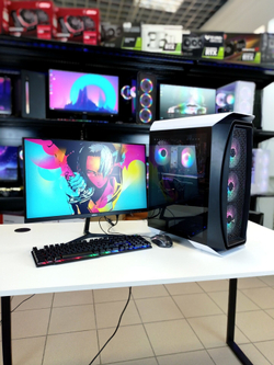 Игровой компьютер с Монитором 24 дюйма, i7-8700, ОЗУ-16GB, AMD Radeon RX580 8GB, SSD 1024GB, Windows 11