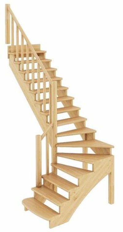 Лестница на второй этаж К-001м/4 Левая