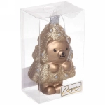 Ёлочная игрушка «Медвежонок-ёлочка» 7,5*5*12 см, шампань