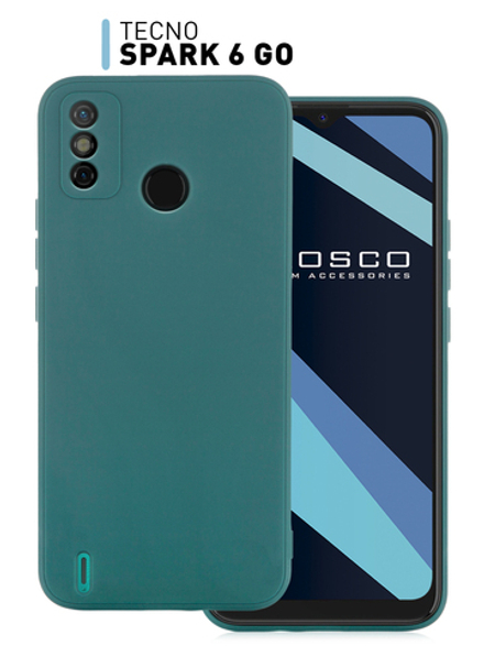 Чехол ROSCO для Tecno Spark 6 Go оптом (арт. TCN-S6GO-COLOURFUL-DARKGREEN)