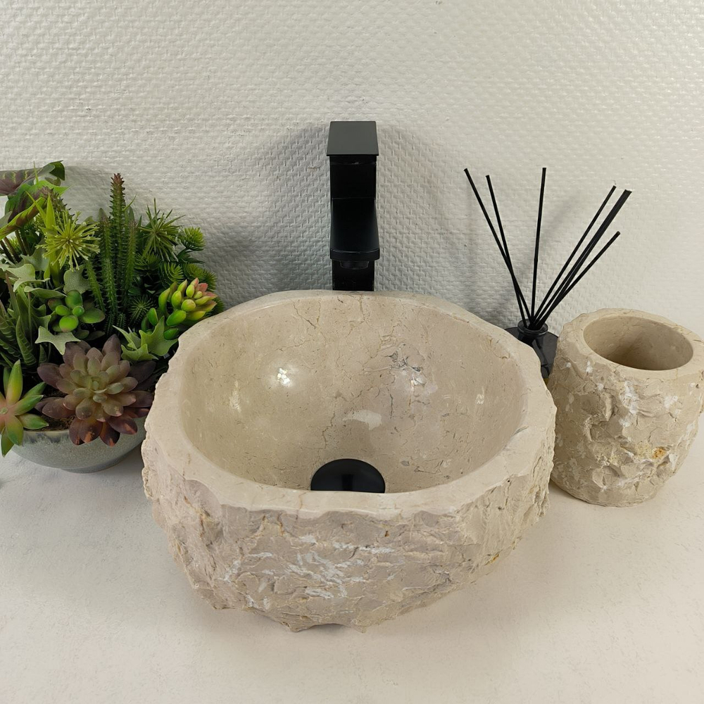 Раковина из мрамора Erozy Cream EM-65578 31*31*16 0867