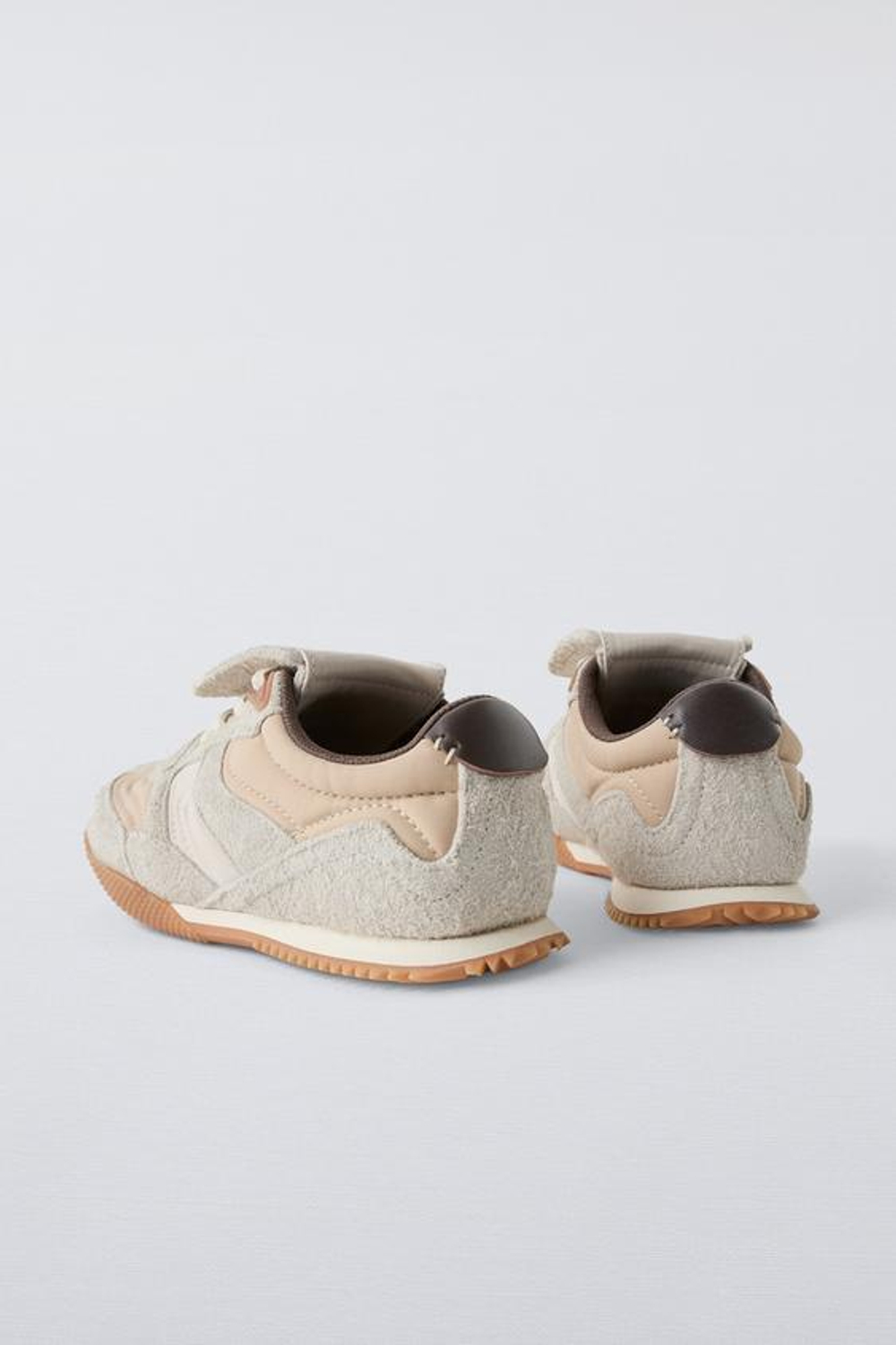 ZARA КРОССОВКИ С ЯЗЫЧКОМ, БЕЖЕВЫЙ