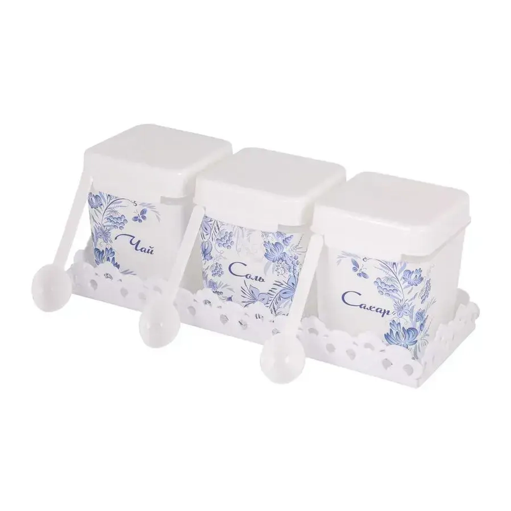 Набор емкостей Шале 1,2л. на подставке (комплект 9 шт)