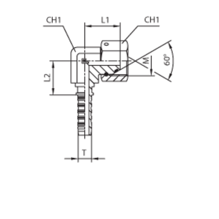 Фитинг DN 16 DKM (Г) 26x1.5 (90) compact (o-ring)