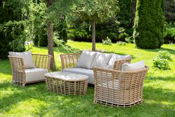 "Валенсия" лаунж-зона из искусственного ротанга, цвет соломенный