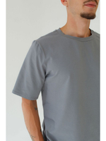 Футболка унисекс серая повседневная базовая оверсайз