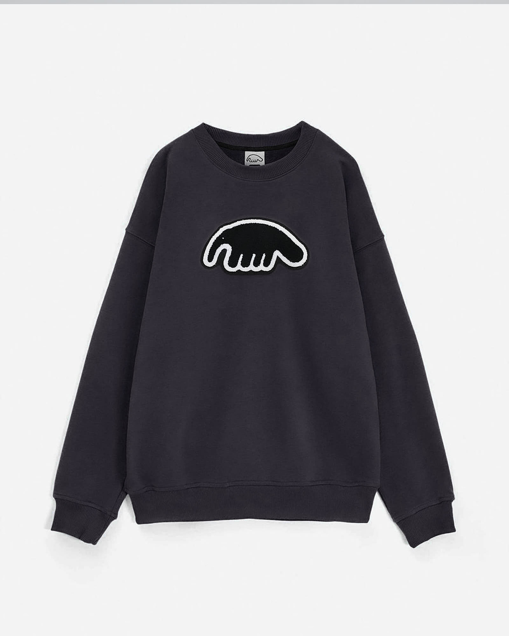 Толстовка ANTEATER Crewneck-Grey-Black-Logo
