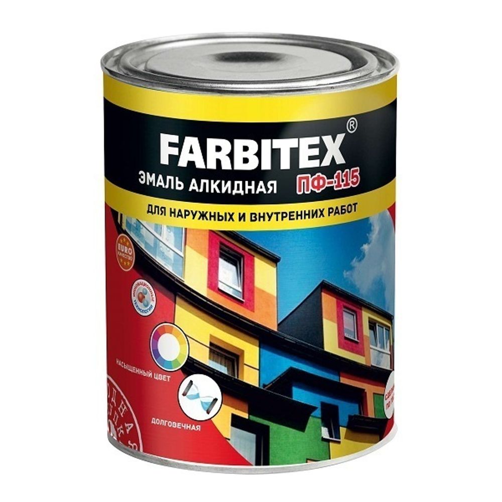 Эмаль ПФ-115 сиреневая FARBITEX 0,8 кг