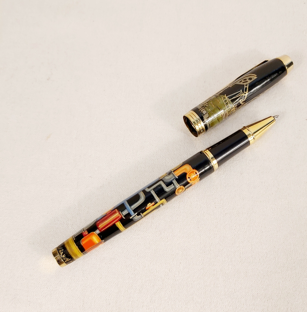 Ручка Parker с ручной росписью Палех "Подарок нефтянику"