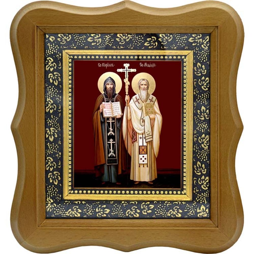 Кирилл и Мефодий Святые равноапостольные учители Словенские. Икона на холсте