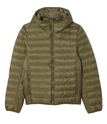 Куртка теннисная Lacoste Water-Repellent Quilted Puffed - khaki green
