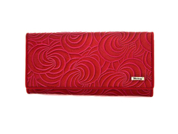 Стильный женский красный кошелёк из натуральной кожи Dublecity DC222-100B в подарочной коробке