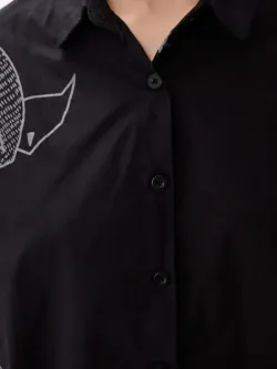 Рубашка  оверсайз  короткая