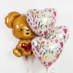 Шар (18"/46 см) Сердце, Ты - моя любовь