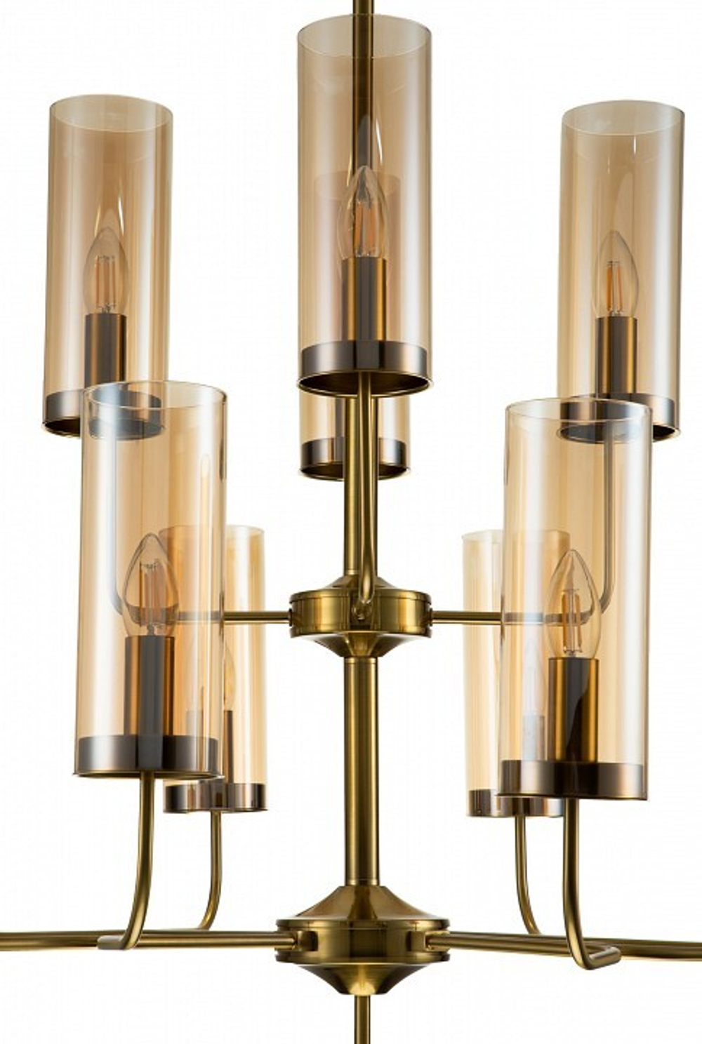 Люстра на штанге Indigo Balletto 13014/12R Brass