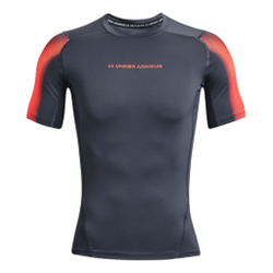 Мужское теннисное поло Under Armour Heatgear Novelty T-Shirt Men - Dark Grey, Orange
