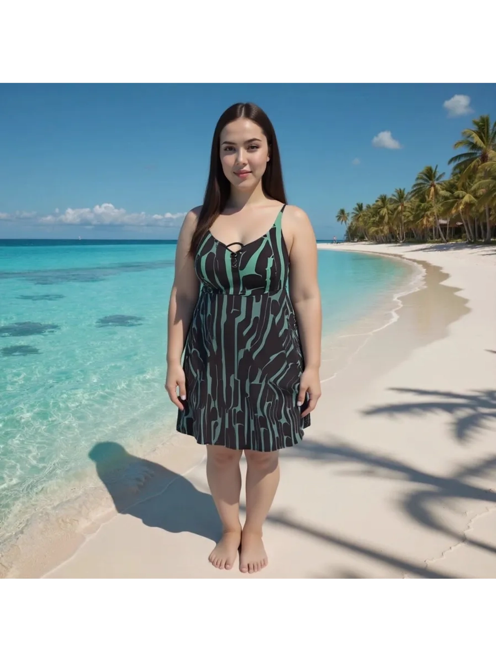 Купальник-платье слитный большой размер