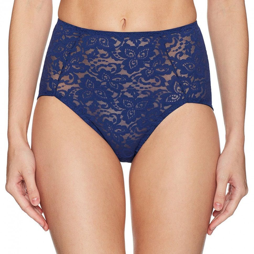 Высокие ажурные трусы-брифы Lace & Smooth Brief Shaper (Размер: XXL) (Цвет: черный)