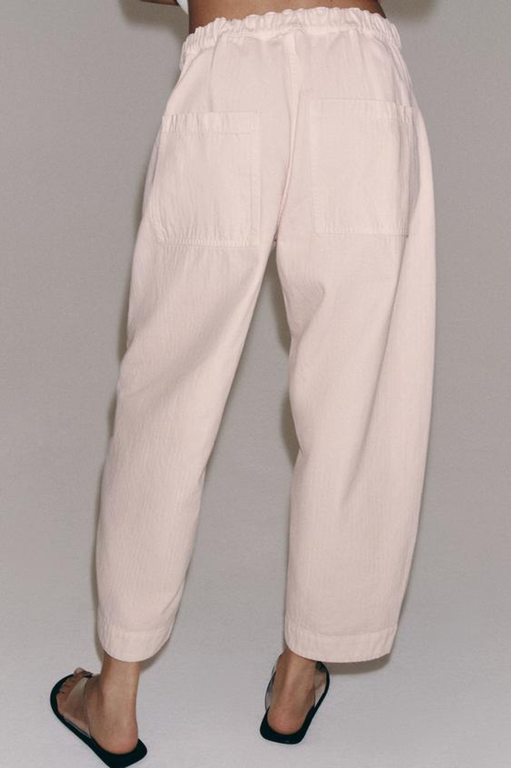 ZARA БРЮКИ BARREL — ZW COLLECTION, РОЗОВЫЙ