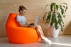 Кресло Мешок Груша Фьюжн Оранжевое (XL, Классический)