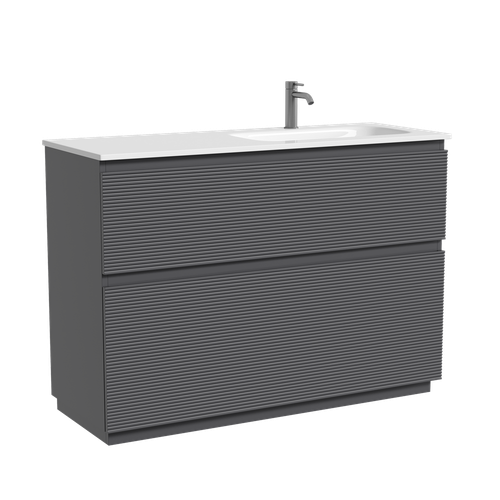 Тумба напольная Sancos Folk Floor правая 1190х445х850, c двумя ящиками оснащенными доводчиками, Grey soft, арт.FL120FRGS