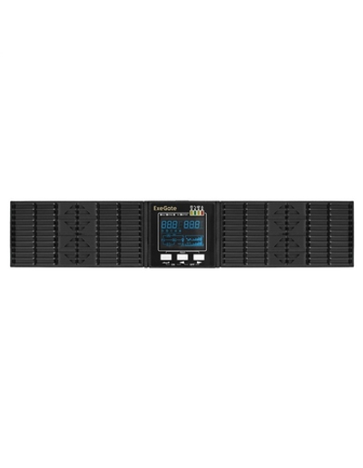 Exegate EX293049RUS ИБП On-line ExeGate PowerExpert ULS-2000.LCD.AVR.1SH.2C13.USB.RS232.SNMP.2U <2000VA/2000W, On-Line, PF=1, LCD, 1*Schuko+2*C13, RS232, USB, SNMP-slot, Rackmount 2U/Tower, металличес