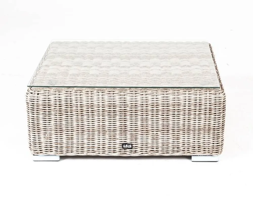 "Лунго" журнальный столик плетеный, цвет бежевый