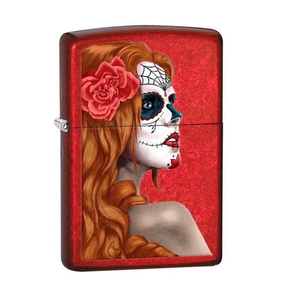 Зажигалка Zippo 28830 День мертвой девушки, Day of dead girl Red