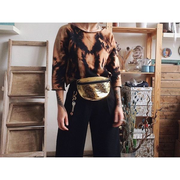 Сумка Поясная Gvozdeva Золотая - фото 5