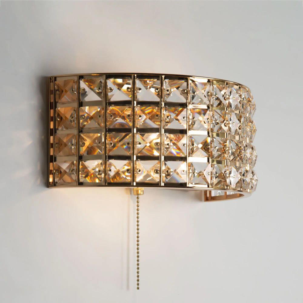 Citilux Портал CL324302 Бра хрустальное с выключателем Золото