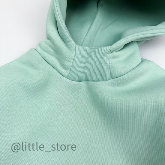 Комплект из футера с начесом, Снежная мята