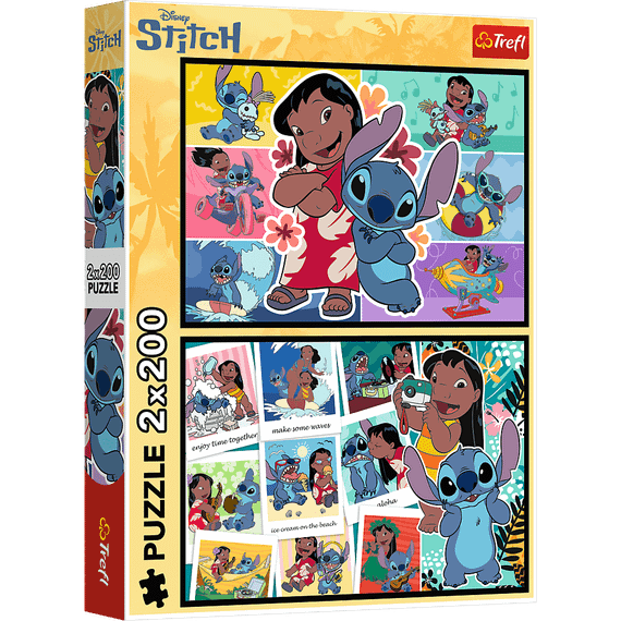 Pazl / Пазлы / Puzzles - "2x200" - The happy life of Stitch / Disney Lilo&amp;Stitch