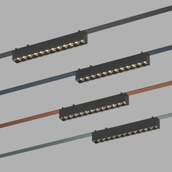 DK5571-BK Cветильник для трека-ремня Belty, серия Grill, со светодиодом, L323*W40*H45, 48V DC, 12W, RA90, 24°, 3000K, IP20, черный, алюминий