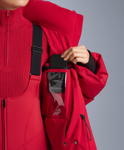 Oysho Легкий водонепроницаемый короткий пуховик Minardi Piume Kayak, красный