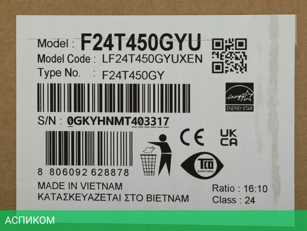 Монитор Samsung F24T450GY черный (LF24T450GYUXEN)
