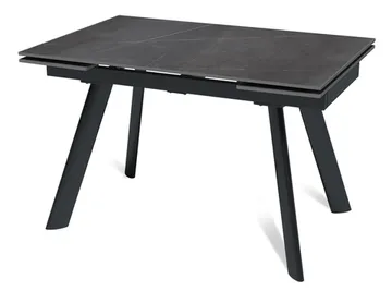 Стол "СТОУН" 120-180, керамика Armani Grey матовая , черный муар