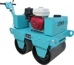 Ручной виброкаток GIKS GVR-500H двухвальцовый, бензиновый - [500 кг / Honda GX270]