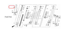51610-KZZ-A20. PROTECTOR, R. FR. FORK. Black. CRF250M