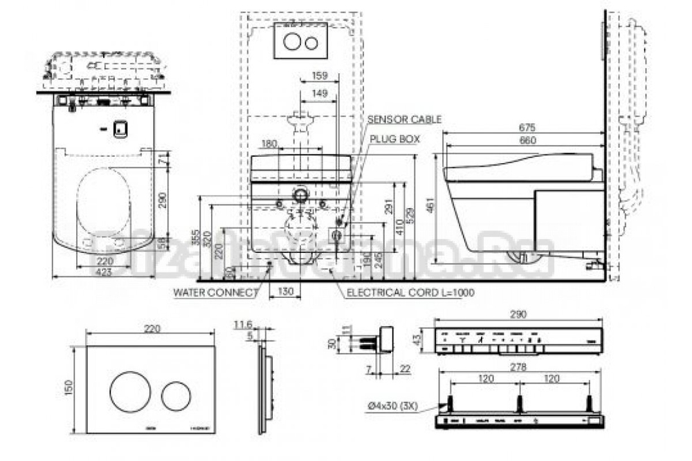 Унитаз подвесной Toto Neorest EW CW994P NW1 крышка-сиденье Toto Neorest TCF994WG-NW1 с микролифтом с функцией биде с системой удаления запахов