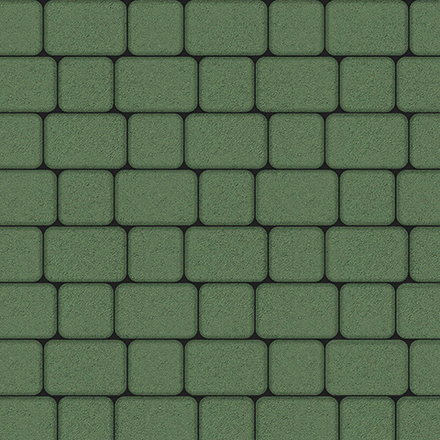 Тротуарная плитка КЛАССИКО - Стандарт Зеленый, комплект из 2 видов плит