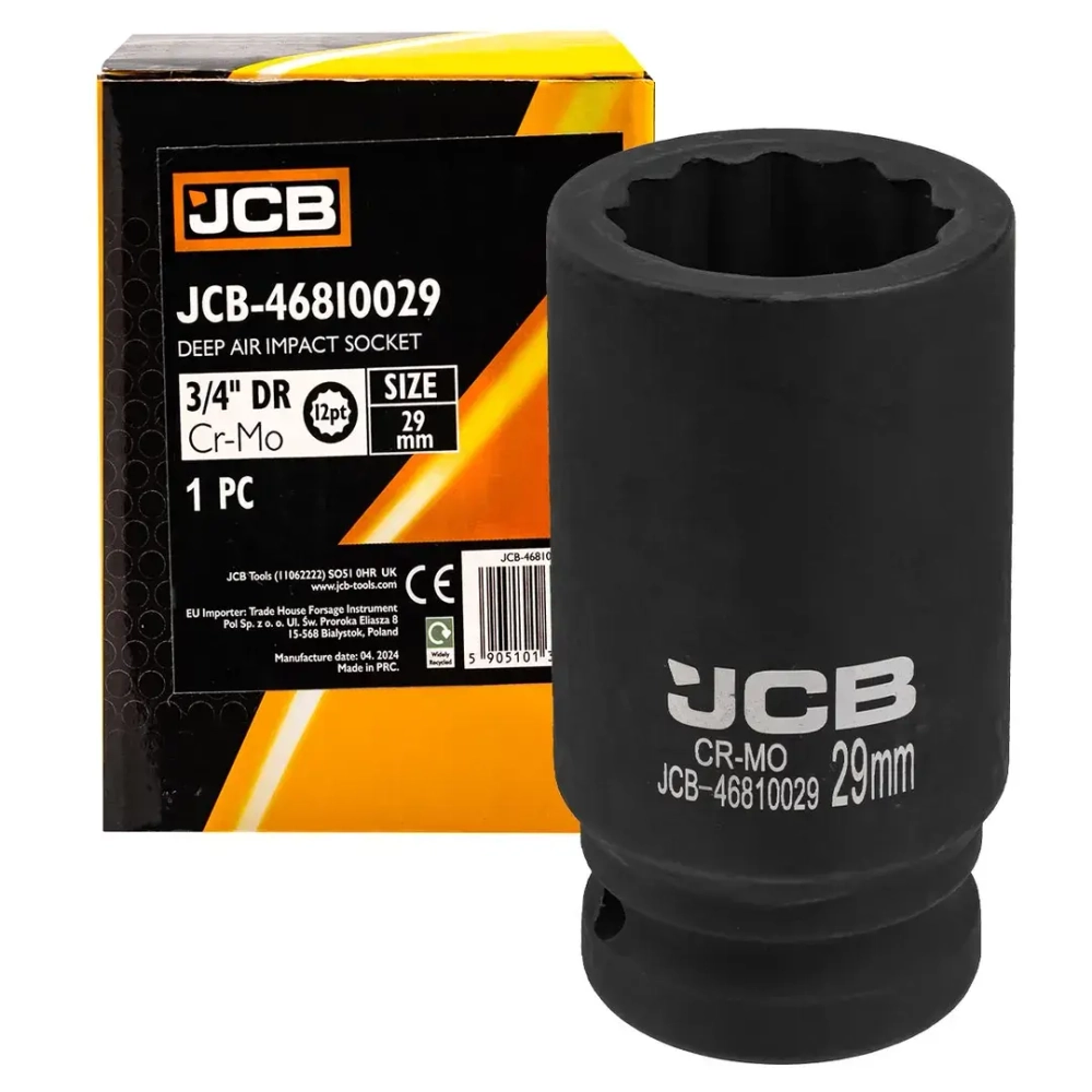 Головка ударная глубокая 3/4'', 29мм (12гр.) JCB JCB-46810029