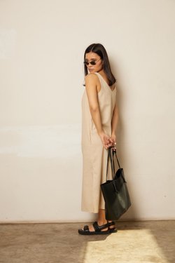 Сарафан льняной прямой