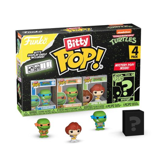 Фигурка Funko Bitty POP! TMNT S1 Leonardo+Michelangelo+April O’Neil+Mystery (1 of 4) 4PK 71507 / Фигурка Фанко Битти ПОП! по мотивам вселенной "Черепашки-ниндзя