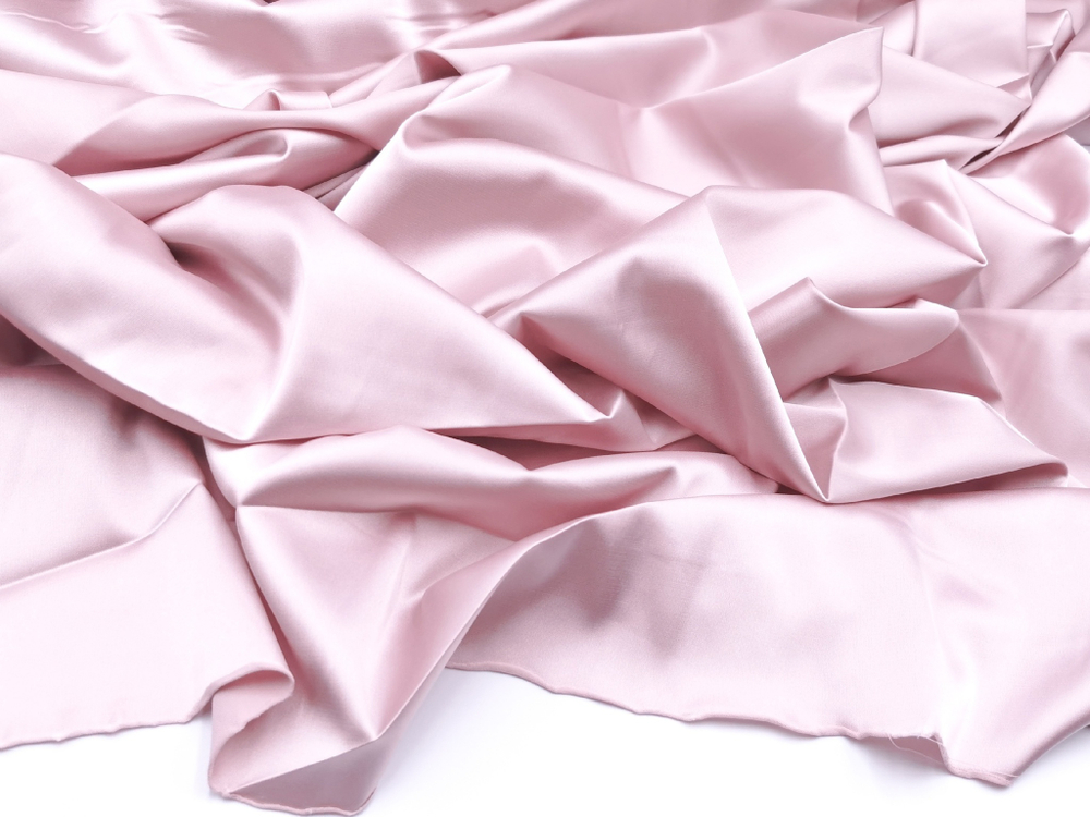 Атлас-стрейч, эластичный, бельевой, лотос (светло-розовый)