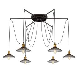 Citilux Эдисон CL451261 Люстра паук Венге Бронза