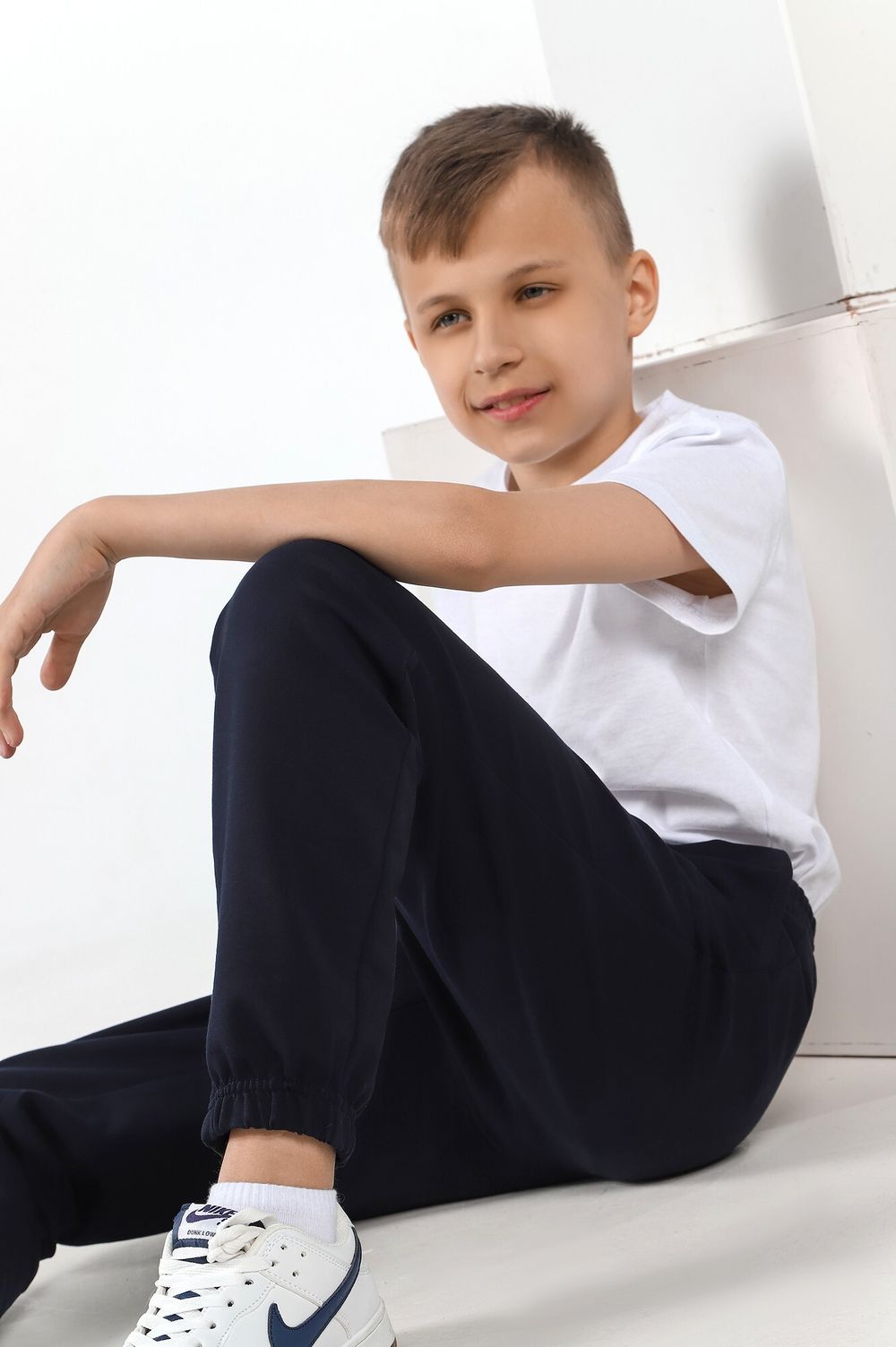 Брюки для мальчика Скул-2 Виотекс ТЁМНО-СИНИЙ