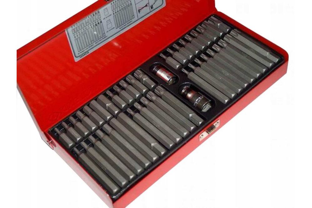 KING TONY (1044CQ) Набор вставок (бит) 10 мм, TORX, SPLINE, HEX, 44 предмета